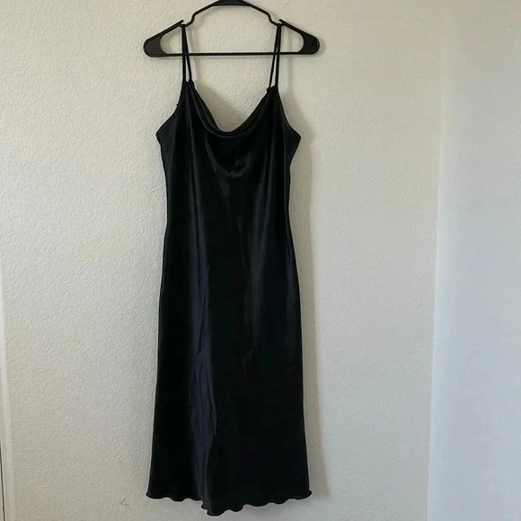bebe | SATIN COWL NECK SLIP MIDI DRESS | Sz M - Picture 5 of 9